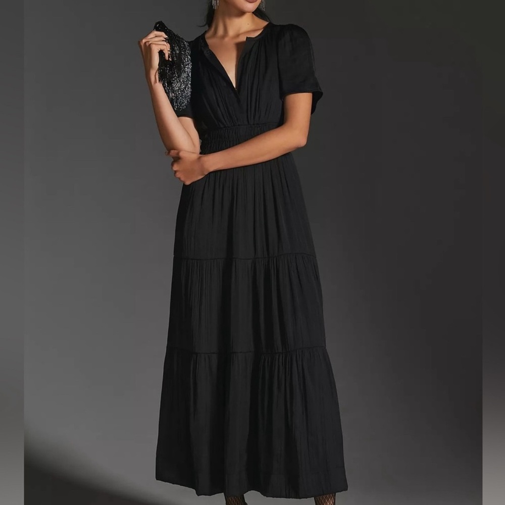 Anthropologie Black Maxi Dress